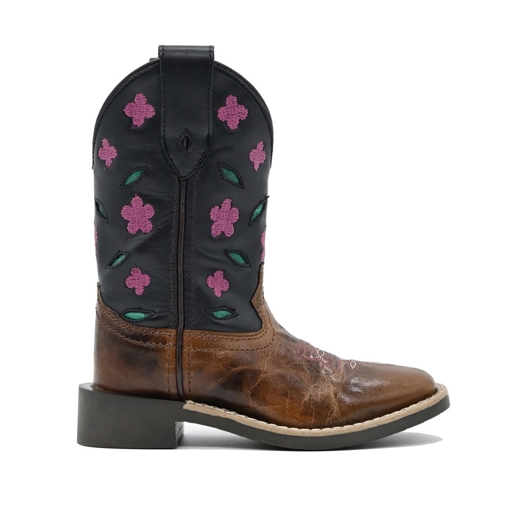 Smoky Mountain Boots Dogwood Pink and Black Leopard Print Interior Boots 5 kids